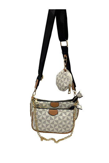 MADE İN ITALY Casual 3-in-1 Grey Pouchette Bag