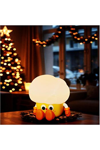 Generic Kids Popcorn Night Light Soft BPA-Free Silicone Dimmable 30-Min Timer & Rechargeable