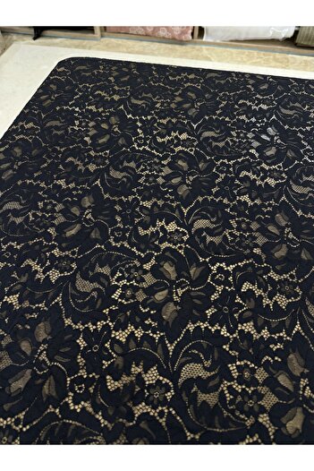 METERİAL Black Floral Patterned Classic Lace Fabric – 135 cm Width |   A Piped K – Dressmaking Fabric