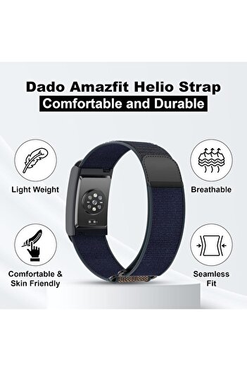 Generic Nylon Replacement Band Compatible with Amazfit Helio Strap – Adjustable Breathable Sport Wris