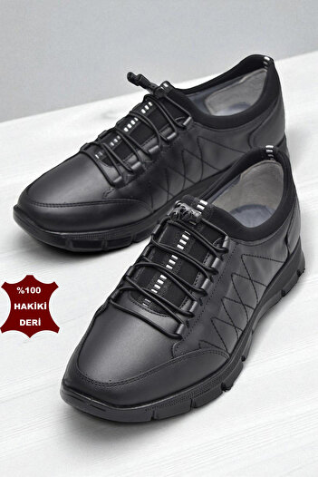 ISPARTALILAR 06 Orthopedic Sole Daily Genuine Leather Men's Shoes Casual Shoes Elastic