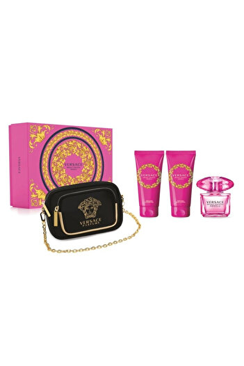 Versace Bright Crystal Absolu Gift Set, 90 ml EDP + 100 ml Shower Gel + 100 ml Body Lotion + Bag
