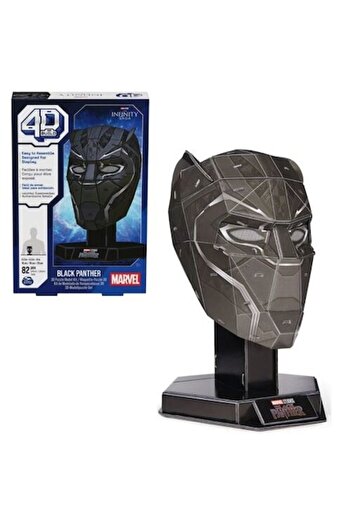 Marvel 4D Puzzle Black Panther Helmet, SPIN MASTER 82 pieces