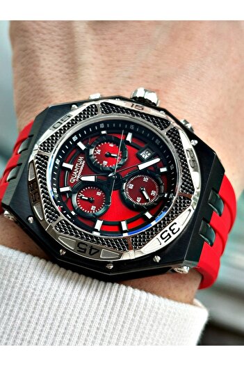 Quantum Men's Wristwatch with Function 10 Atm Waterproof Silicone Cord Steel Case 1066.688Mr