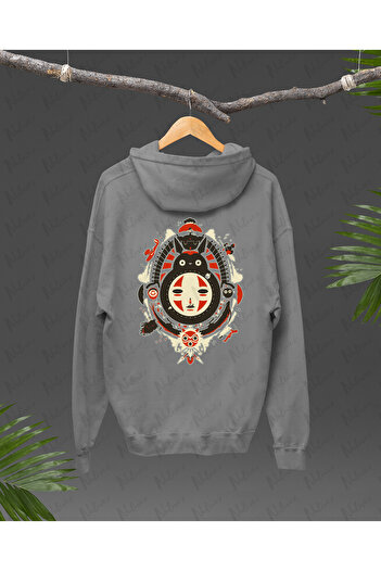 Nulivez Studio Ghibli My Neighbor Totoro Design Back Printed , High Quality Unisex Oversized Hoodie