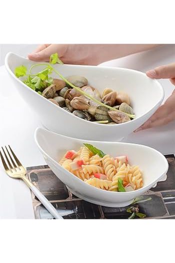 LANDREEN Large Melamine Salad Plate, Set of 2