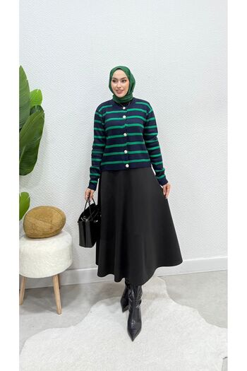 modasusev Scuba Suit with Skirt and Cardigan