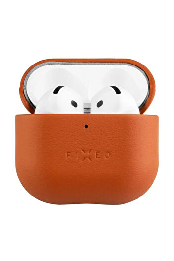 FIXED Husă pentru AirPods 4, piele, maro, FIXLP-1473-BRW
