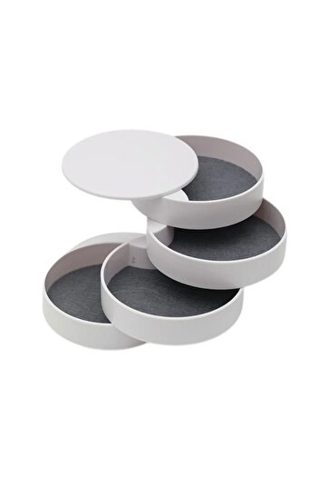 zola Jewelry organizer, non-slip, plastic, 10.5x10.2cm, white