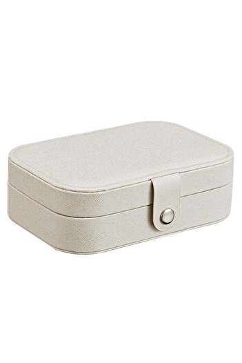 zola Jewelry organizer, rectangular, removable compartments, 16x11x5 cm, white