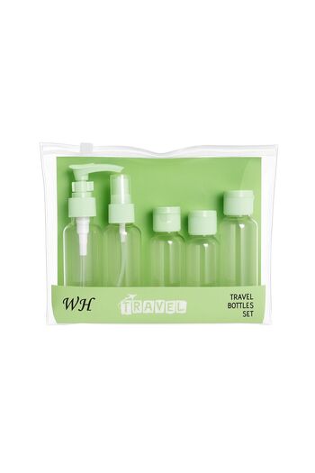 Generic 5PCs Orange Travel Bottles Kit Leak Proof Portable Toiletry Containers Set Clear Travel Size Cos
