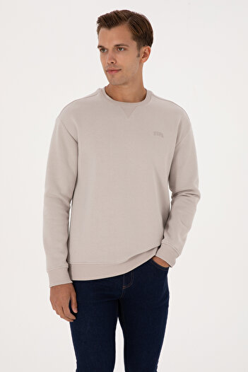 U.S. Polo Assn. Men's Stone Basic Sweatshirt 50313757-Vr049