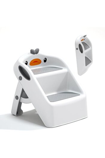 Generic TNTAIAHL Toddler Step Stool for Kids Bathroom Sink | Foldable 2 Step Stool for Kids 1-4 Years Old |