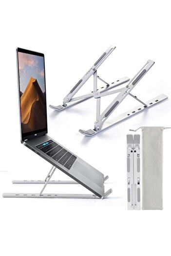 Generic SKY-TOUCH Adjustable Laptop Stand for Desk, Portable Computer Support Stand Foldable Laptop Holder,