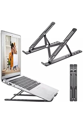 Generic Adjustable Laptop Stand | Portable Aluminum Foldable Laptop Riser with Ventilated Cooling Design |