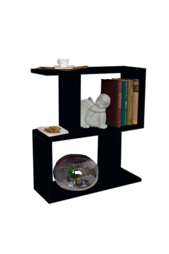 Generic Heera Moti Corporation ZL Side Table, End Table, Black Pre-Laminated Board