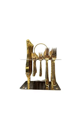 Generic 18/10 gold stainless steel spoon set