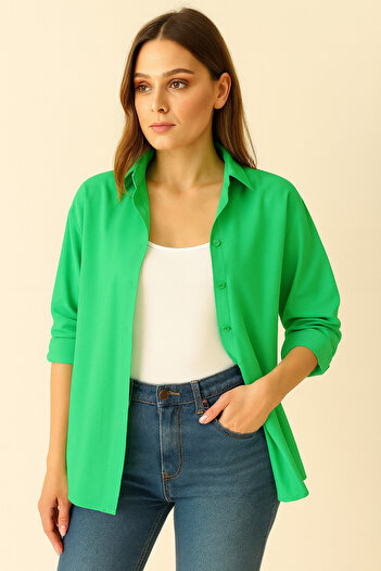 LACHT Women's Green Basic Shirt