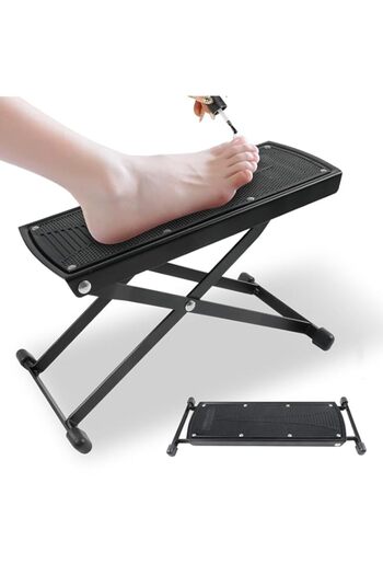 Generic TERRIFI Pedicure Foot Rest, 6 Heights Adjustable Non-Slip Foot Stand, Foldable Pedicure Stool for E