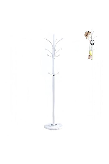 Generic Modern metal coat rack, heavy-duty freestanding hanger with 12 hooks, suitable for hanging scarves,