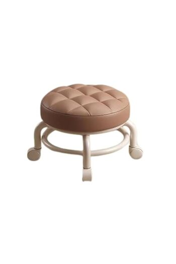Generic TAPIT Low Rolling Stool with Wheels Roller Seat Short Rolling Foot Stools with Universal Swivel Cas