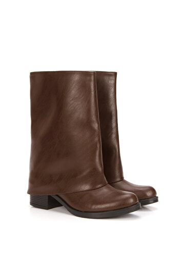 MFT AYAKKABI Women's Short Heeled Trendy Model Boots