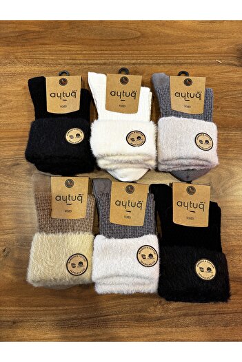 Aytuğ Premium Bamboo Cotton Comfortable Women's Boot Socks 6 Pack