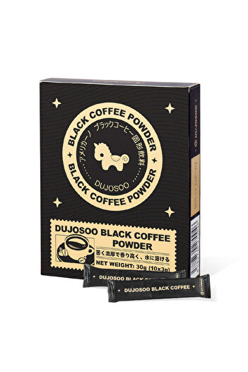 Flavor Drink DUJOSOO Black Coffee Sugar-Free Beverage 30 g (3 g x 10 Sticks)