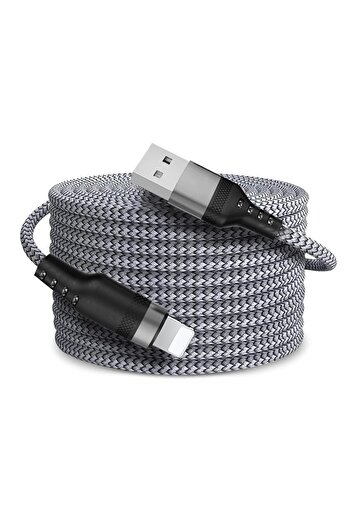 HASTHIP USB-C to Lightning Fast Charging Cable 27W 3A 10ft, 480 Mbps, Grey