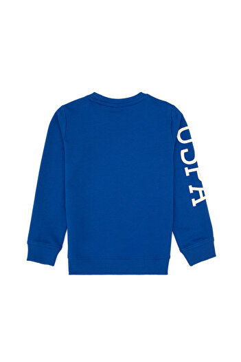 U.S. Polo Assn. Boy's Blue Basic Crew Neck Sweatshirt 50313831-Vr212
