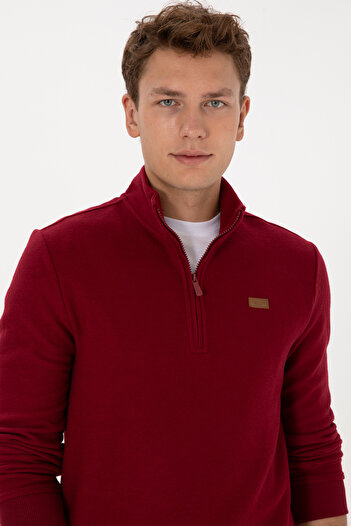 U.S. Polo Assn. Men's Burgundy Basic Sweatshirt 50313802-Vr014
