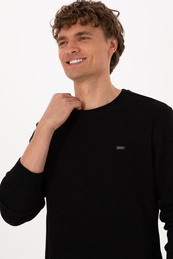 U.S. Polo Assn. Men's Black Sweatshirt 50316304-Vr046
