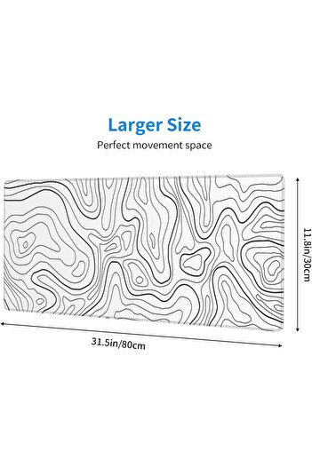Generic Large Extended Gaming Mouse Pad 80 x 30 cm, 2mm Non-Slip Stitched Edge