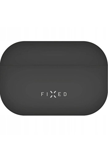 FIXED Carcasă Silky pentru AirPods 4, neagră, FIXSIL-1473-BK