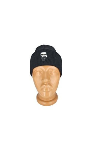 Karl Lagerfeld Black beanie, Karl Lagerfeld, unisex