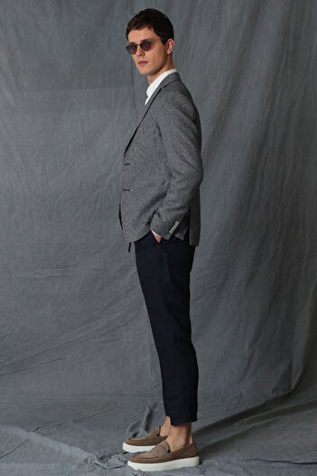 Lufian Karl Spor Erkek Chino Pantolon Tailored Fit Lacivert