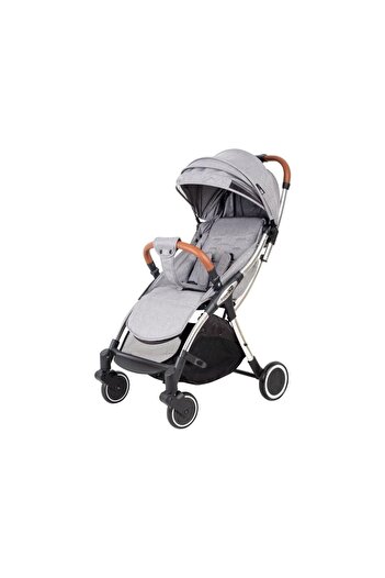 FreeON Nano Automatic Folding Stroller, Aluminum Frame, Faux Leather Handle, Adjustable Backrest, Bottle Ho