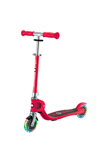 Globber Flow Foldable Junior Lights Scooter - Red