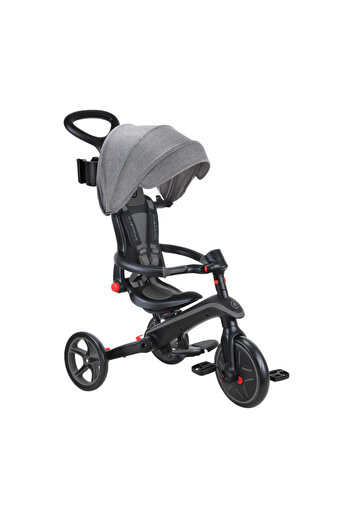 Globber Foldable Explorer Trike Tricycle (4 In 1) - Grey