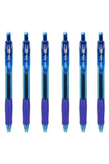 SHOPIENS Set de pixuri cu gel Cello Jetta, albastre, 0,7 mm, 6 buc.
