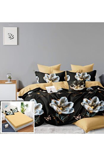 Pucioasa 6-piece elastic bed linen Cream SX230