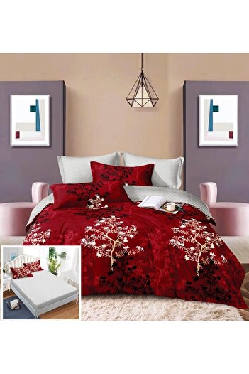 Pucioasa 6-piece elastic bed linen Red Dream SX188