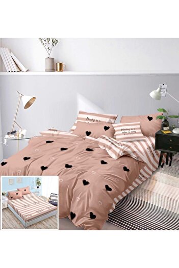 Pucioasa 6-piece elastic bed linen Ice Cream SX201