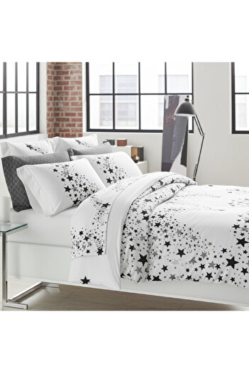 Pucioasa 6-piece elastic bed linen Black Stars SX210