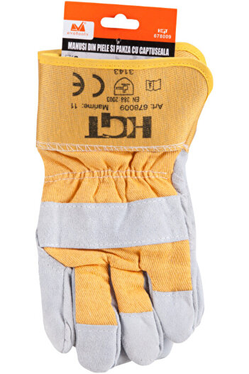 Evotools Fur-lined Leather and Canvas Gloves 11 1