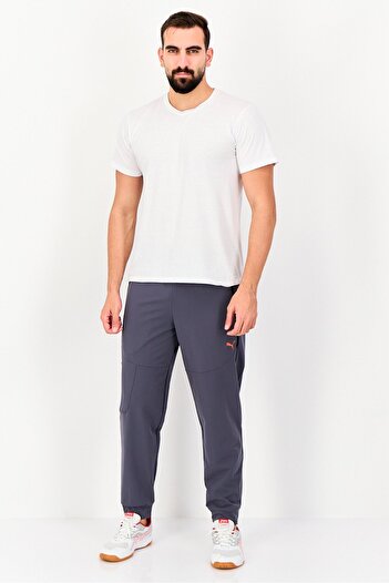 Puma Men Sportswear Fit Brand Logo Training Track Pant, Dark Grey