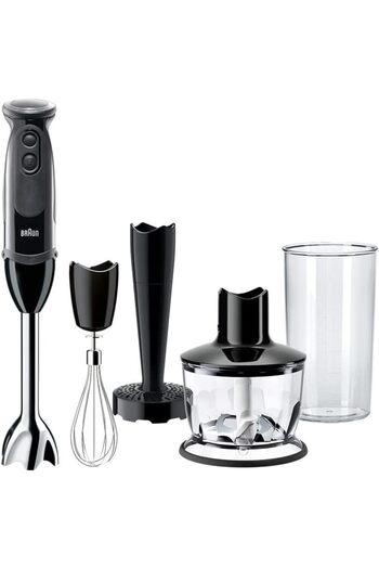 Braun Multi Quick 5 Hand Blender MQ5237BK - 1000W, 21 Speeds, 0.5L Chopper, 0.6L Beaker, Whisk, Mash