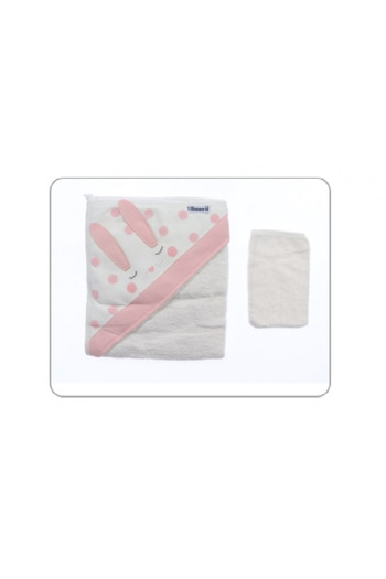 Miniworld Bunny Bath Towel with Mitten