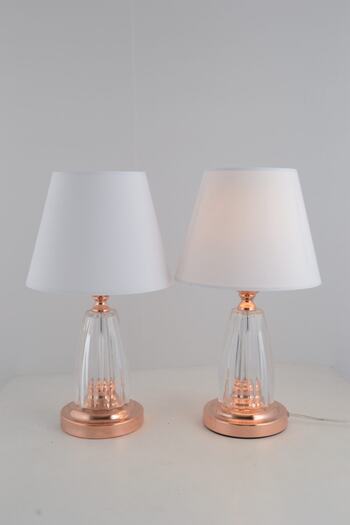 AbajurAksesuar Kuba Copper - White Lampshade 2 Pieces