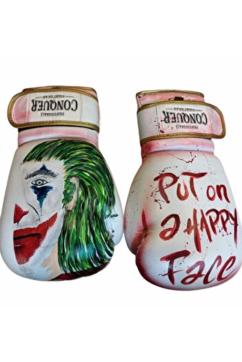 Conquer Custom Made Hero Joker 2 Leather Velcro Boxing Gloves